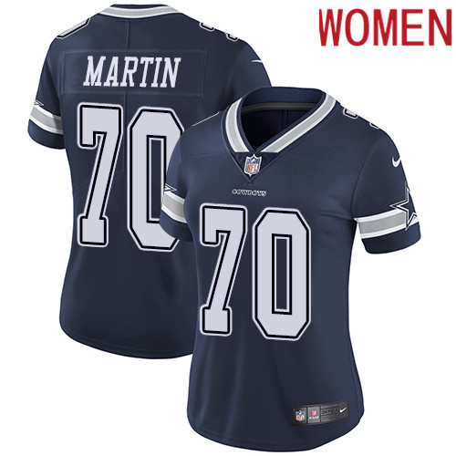 2019 women Dallas Cowboys #70 Martin blue Nike Vapor Untouchable Limited NFL Jersey stye 2->women nfl jersey->Women Jersey